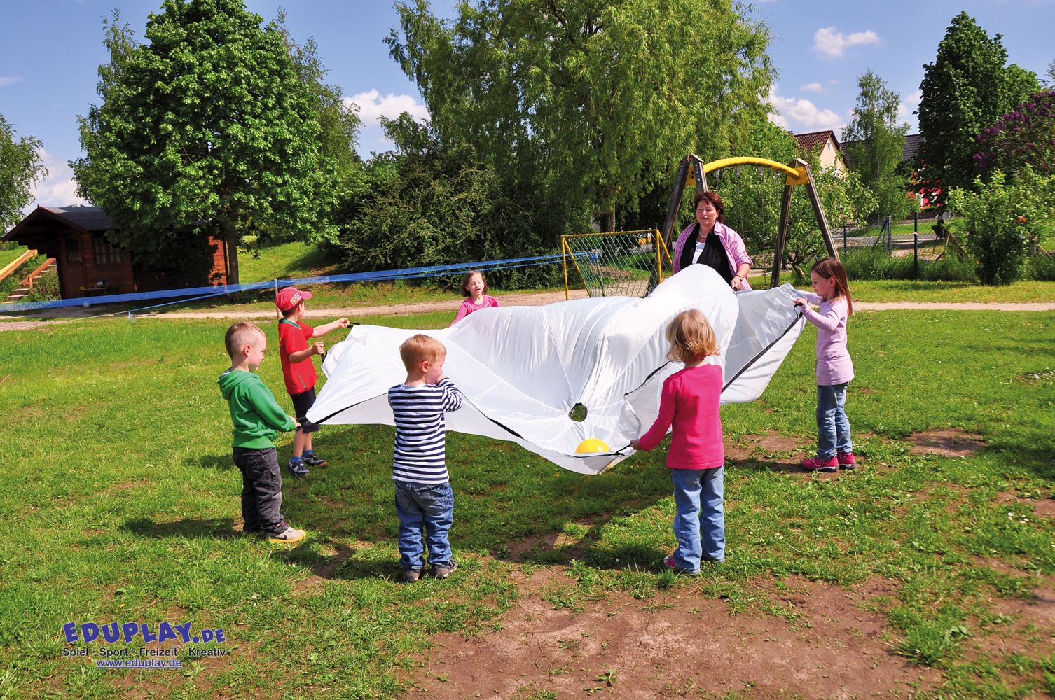 Eduplay Schwungtuch 185 cm Weiss