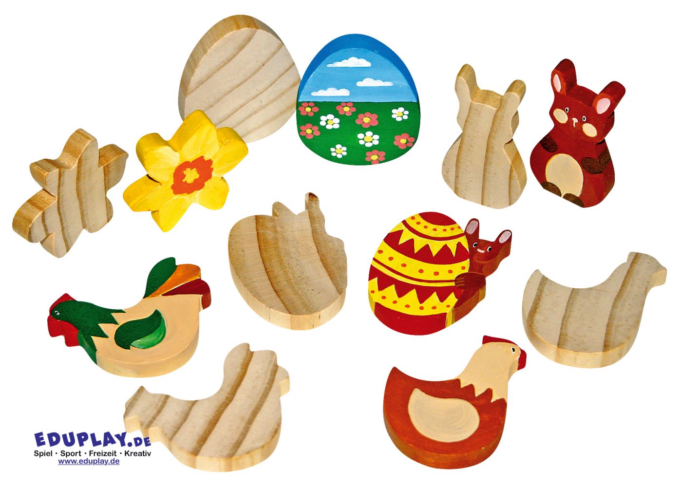 Eduplay Holzfiguren Ostern 12er Set